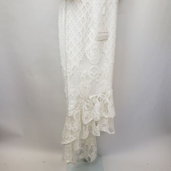 Two Sisters the Label Reyna White Dress midi lace size 4 - Picture 5 of 14